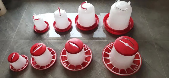 14 Grids Pan Chicken Feeding Line Automatic Poultry Feeders And Drinkers