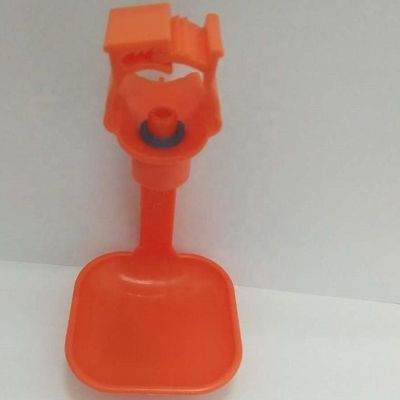 Orange Poultry Nipple Cup Chicken Water Dispenser Nipple Plastic ABS