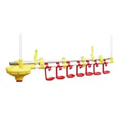 220V 50Hz Poultry Float Nipple Drinker For Broiler Chicken Red
